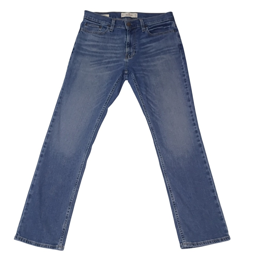 Hollister Epic Flex Slim Straight Jeans Mens 31x30 Blue Medium Wash 3E1062